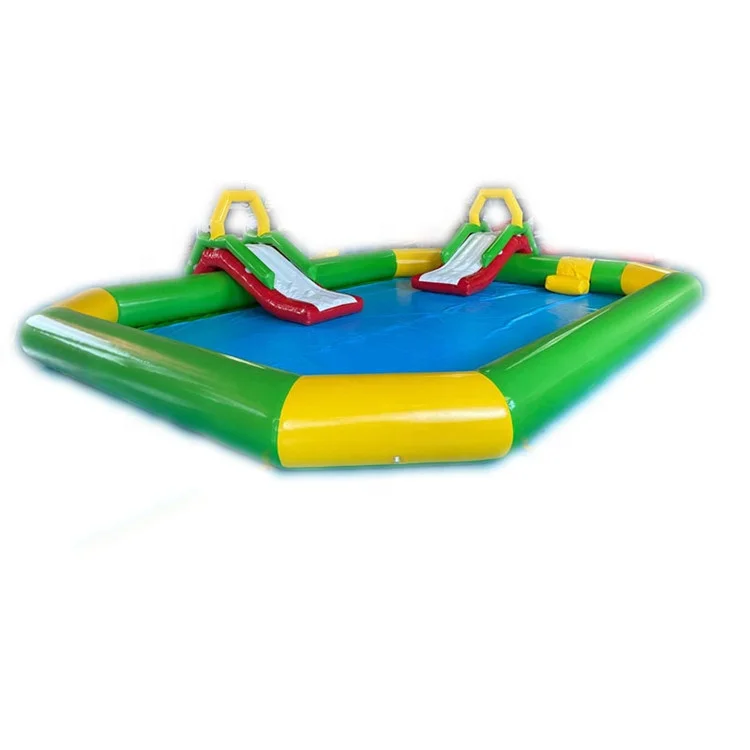 

Hot Sale Blue air Filled Swimming Pool Inflatable Water Park