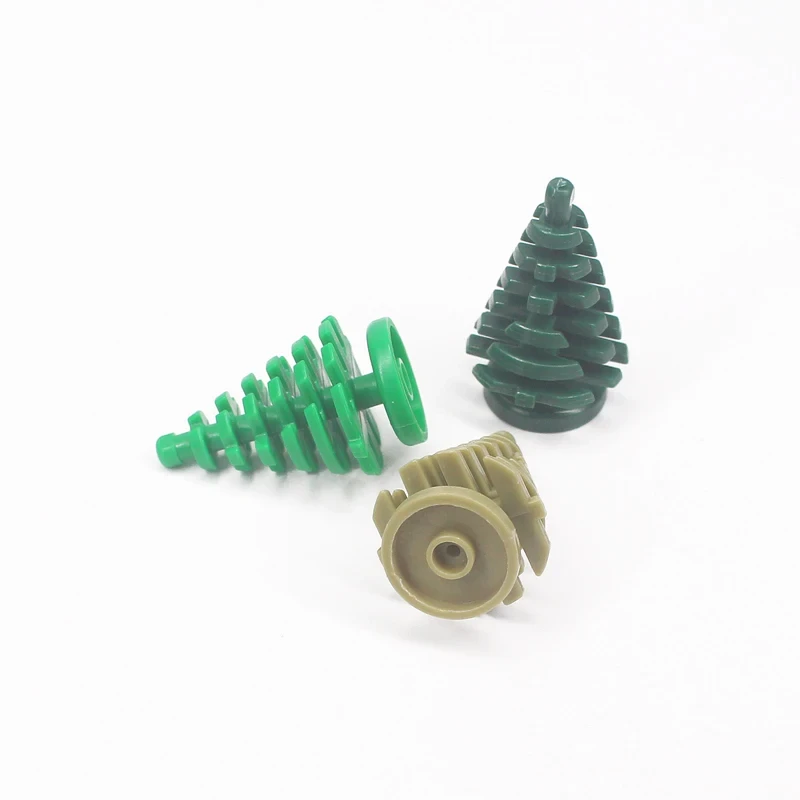 Décennie s de construction de sapin de Noël, 2435 plantes, petit arbre enrichi, jouet modulaire GBC, cadeau éducatif, module élevé, ensemble de bricolage MOC, 1 PC, 2x2x4