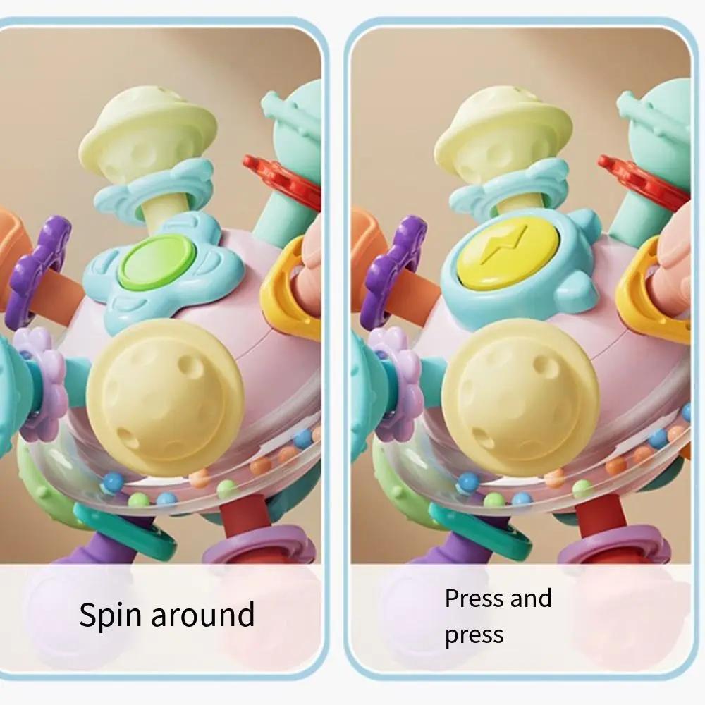 Hochets d'apprentissage de qualité alimentaire pour bébé, jouets colorés sans BPA, multi-sensoriels, faciles à nettoyer, jouets à mâcher sensoriels de sécurité pour tout-petits