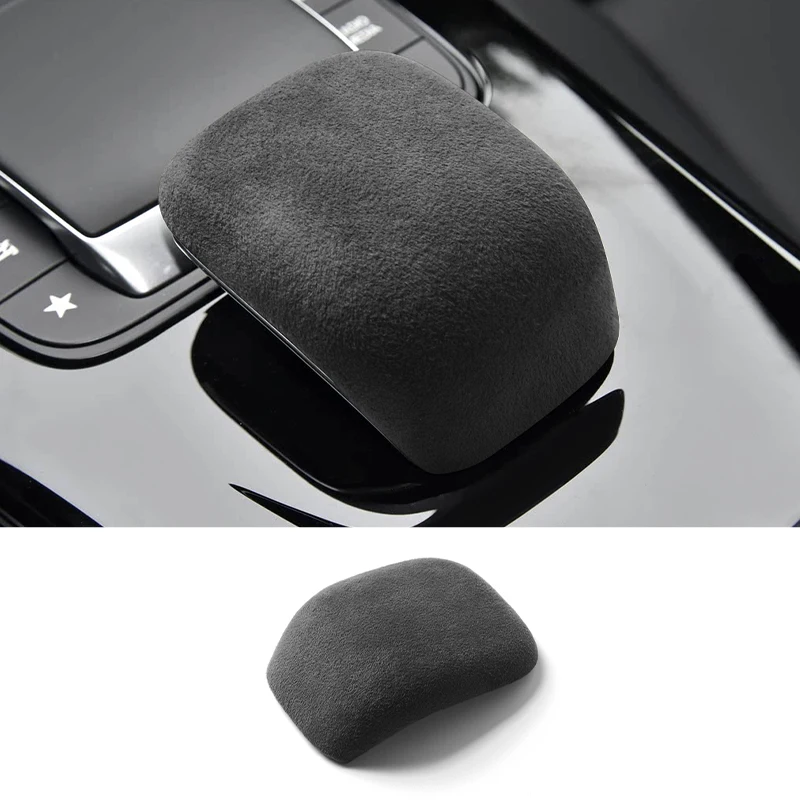 

For Mercedes-Benz A-Class W177 CLA C118 Car Gear Shift Knob Boot Cover Trim Stickers Made of Alcantara lnterior Accessories