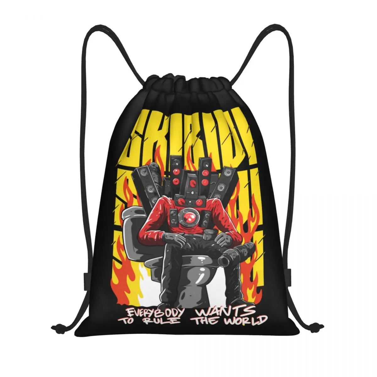 

Hot Game Titan Speakerman Skibidi Toilet Drawstring Backpack Women Men Gym Sport Sackpack Foldable Training Bag Sack