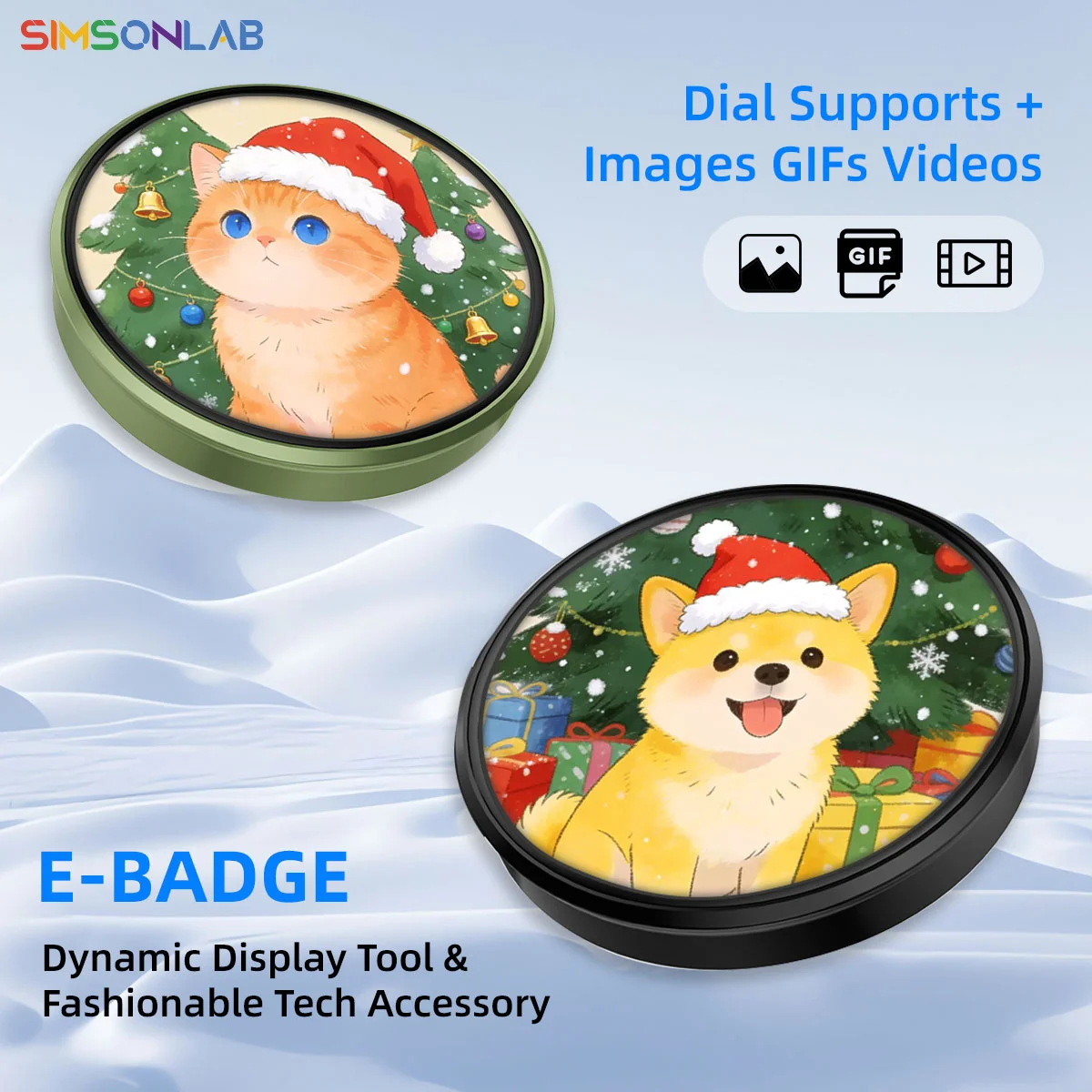 

NEW Anime Fan Smart E-badges Sound Brooches Touch Screen 7-Color Light Photo/Video Show CP Christmas Gifts for Android/IOS 2026