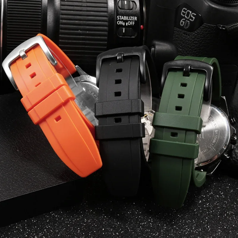 Dust-Free Silicone Watch Strap for Casio Breitling Citizen City Longines Waterproof Sports Silicone Chain Accessories 20 22mm