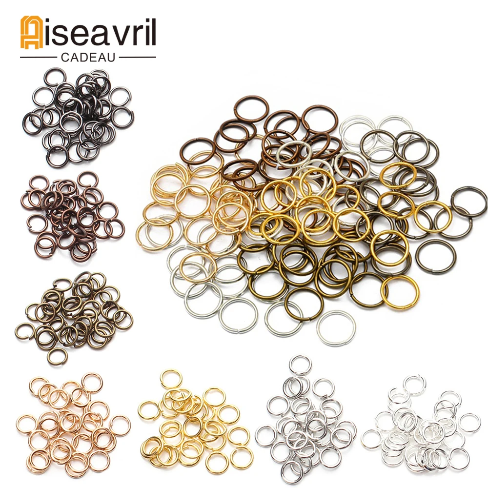 

200-500pcs/lot 3-10 mm Jump Rings Split Rings Connectors For Diy Jewelry Finding Making Accessories Wholesale Supplies