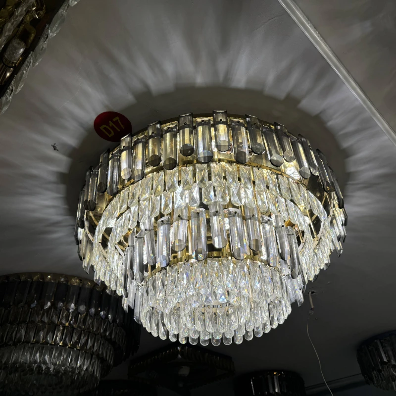 Lustres en cristal à LED nordiques, éclairage de luxe doré, salle à manger, salon, chambre à coucher, lumières d\'îlot de cuisine, lumière de face