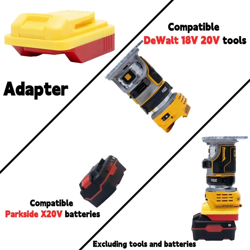 

For Parkside X20V TEAM Li-ion Battery TO DeWalt 18V 20V Cordless Electric Drill Tools Battery Adapter/Converter(Only Adapter)