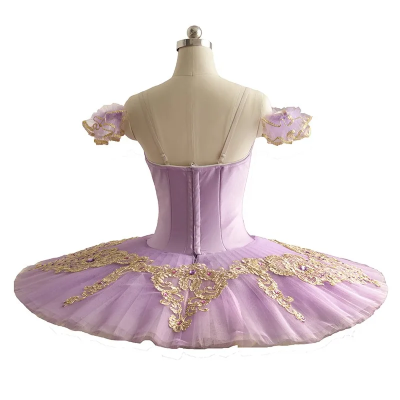 Kids Girls Custom Size Ballet Performance Competition Wear Light Purple Professional Tutu