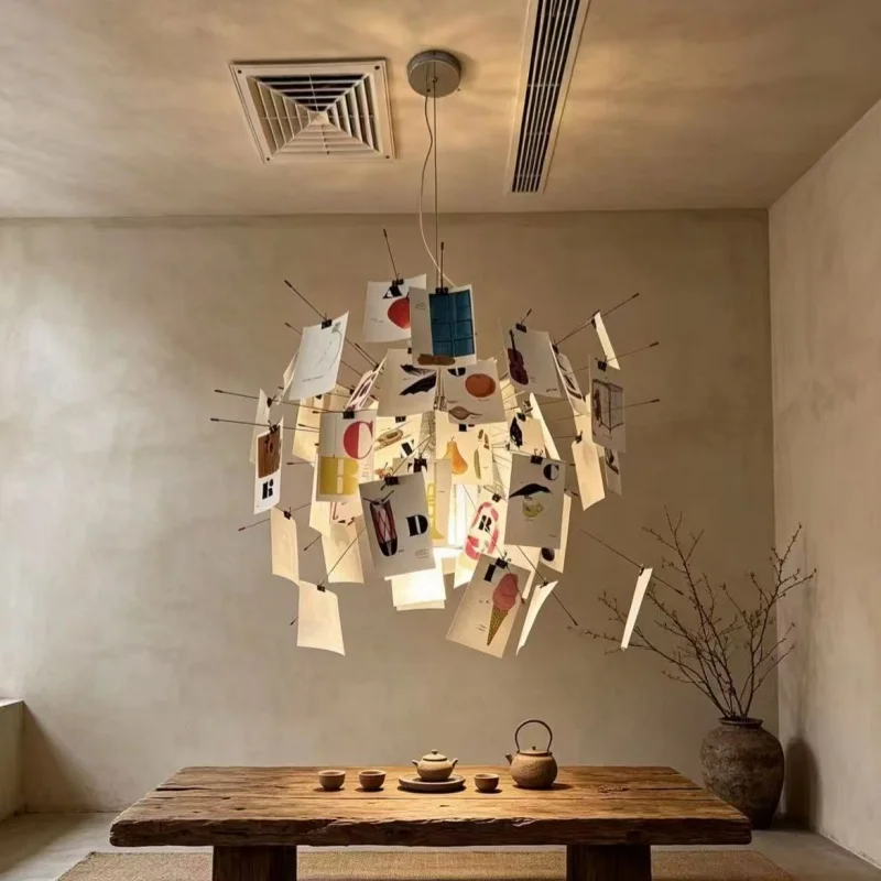 Modern Living Room Art Brochure Card Lights New Designer Creative Bedroom Study
