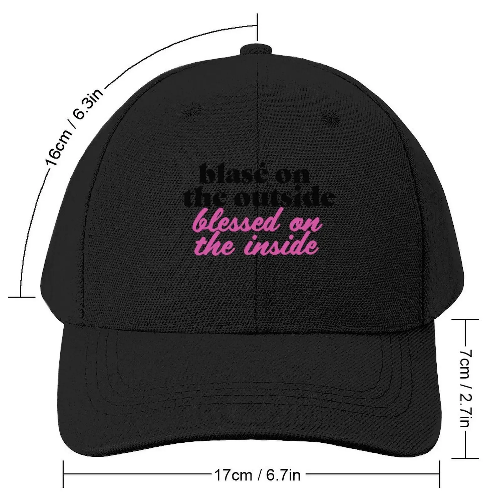 Blase on the Outside, Blessed on the Inside Baseball Cap beach hat Luxury Cap Rave tea Hat Women Beach Fashion Men's