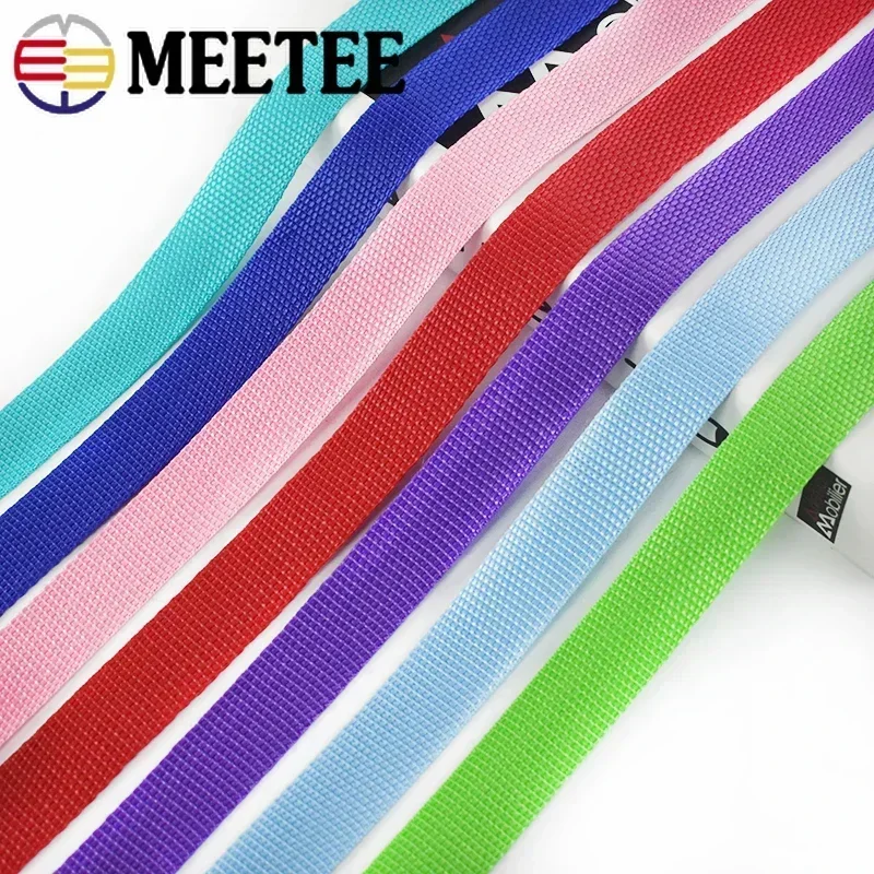 10Meters 20-50mm PP Polypropylene Webbing Tapes for Strap 1.1mm Thick Nylon Bag Safety Belt DIY Clothes Sewing Accessories