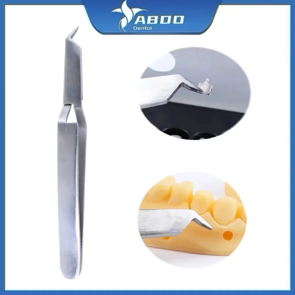 3pcs Bracket Tweezers Stainless Steel Orthodontic Reverse Action Serrated Tools Forceps Dentist Pliers Cutting dontic Buccal