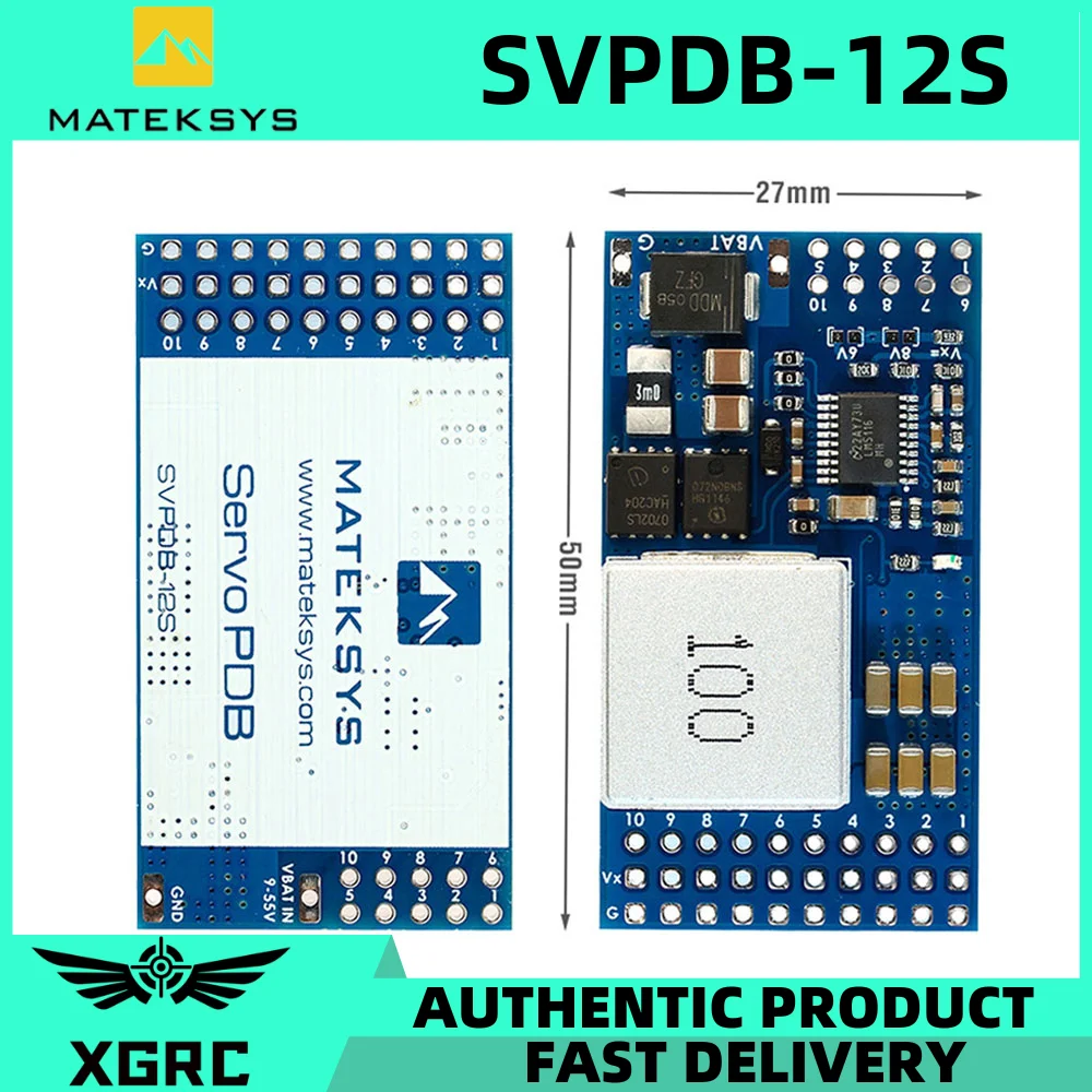 

MATEK SVPDB-12S SERVO PDB with 12A BEC 9-55V TO 5/6/8V Power Distribution Board for RC Airplane Fixed-Wing Servo DIY Parts