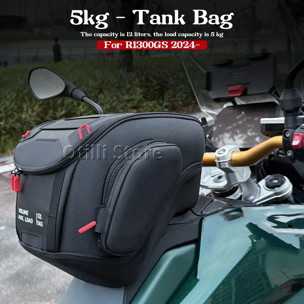 12L Tool Backpack Portable Black Motorcycle For BMW R1300GS GS1300 R 1300GS R 1300 GS 2023 2024 2025 Waterproof Fuel Tank Bag