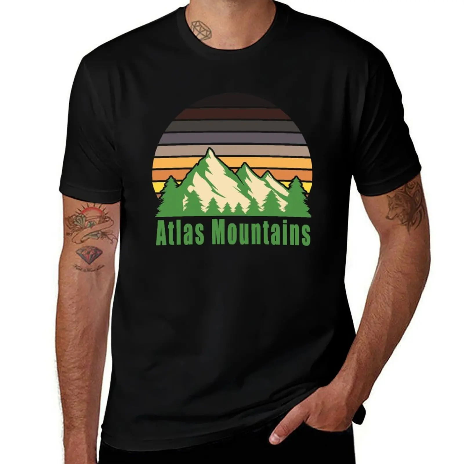 

The Atlas Mountains Sunset T-Shirt anime tshirt cotton t shirt pack man t shirts graphic T-Shirt