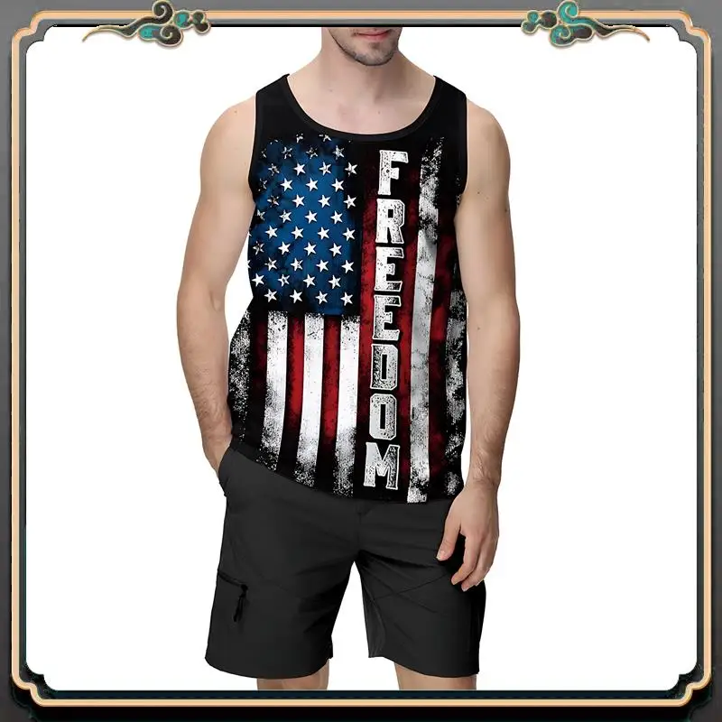 

B11A-Men's Tank Tops Summer Sleeveless Tee Cool Workout T-Shirts Beach Athletic Undershirts