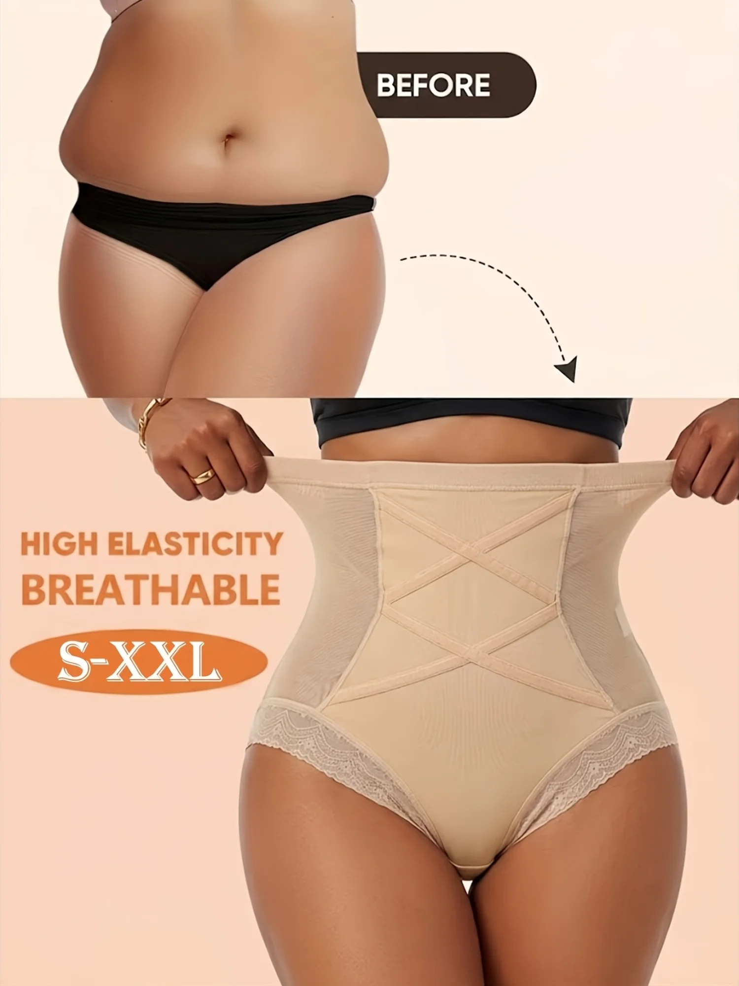 1 Piece High‑Waist Shaping Underwear, Tummy Control Compression Panty, Lifts and Shapes Buttocks, Women’s Shapewear