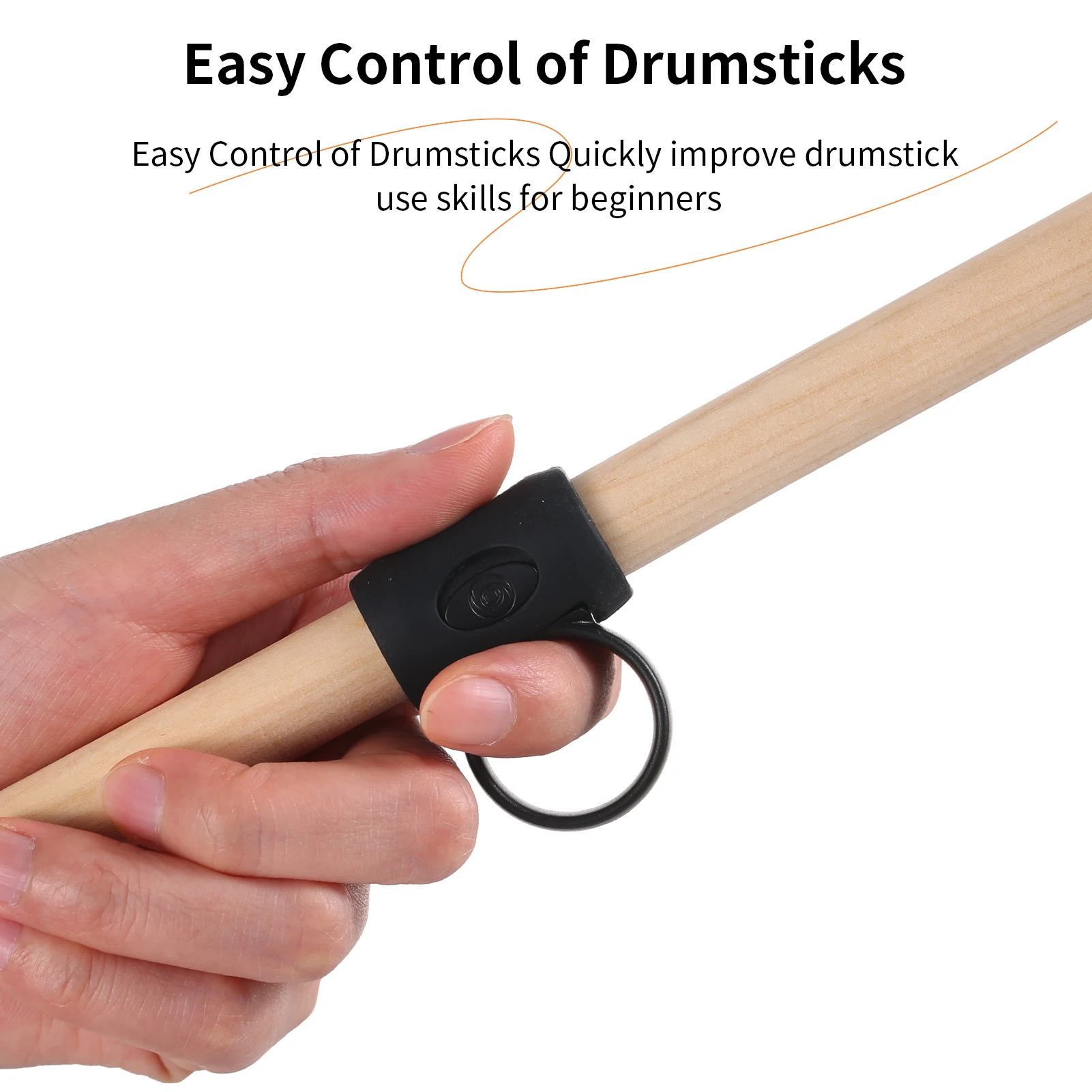 2Pcs Drumstick Control Clip Finger Ring Auxiliary Drumsticks Grips Anti Slip Drumsticks Accessories for Drummer Beginner