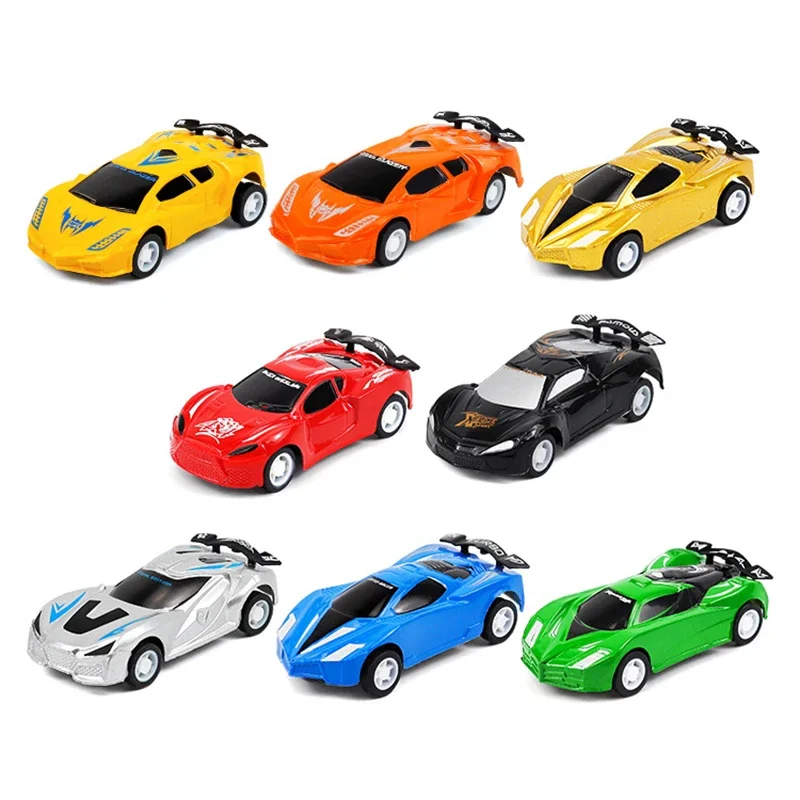 6 Stück Kunststoff Druckguss Auto Mini Autos Modell Set Spielzeug für Jungen Schiebe trägheit zurückziehen Fahrzeug Spielzeug Geburtstags geschenk für Kinder Kleinkind