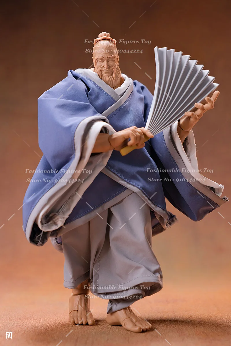 1/12 Men Soldier Hanfu Robe Ancient Chinese Scholar Attire Confucian-Style Coat Fit 69Inch Romankey Bigguy Action Figure Body