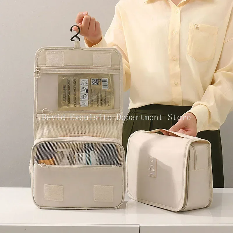 

2 шт., многофункциональный дорожный крючок, сумка для мытья, сумка для хранения косметики, водонепроницаемый большой вместительный косметический органайзер, сумка для туалетных принадлежностей