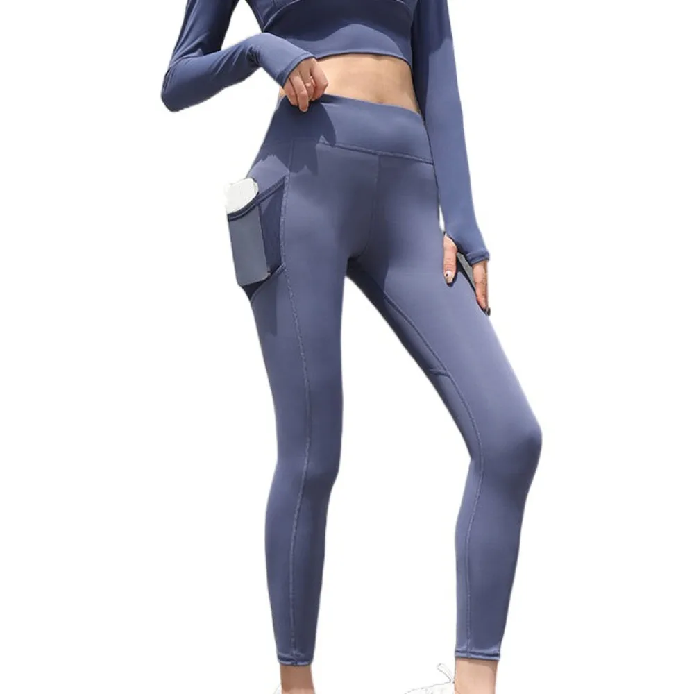 

Leggings Mesh Pocket Yoga Pants Stretchy High Waist Fitness Pants Quick Drying Hip Lifting Sports Pants Exercise
