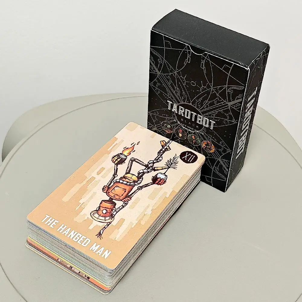 12*7cm Tarotbot A Robot Themed Tarot Deck 80 Pcs Robot Cartoon Tarot Cards Based on Rider System