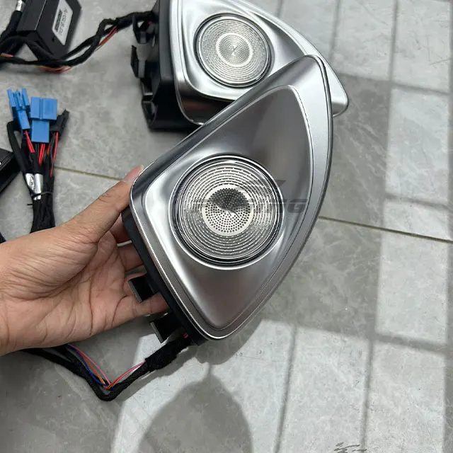 Suitable for interior modification of Mercedes Benz GLB A-pillar tweeter with built-in color ambient light is sturdy and durable