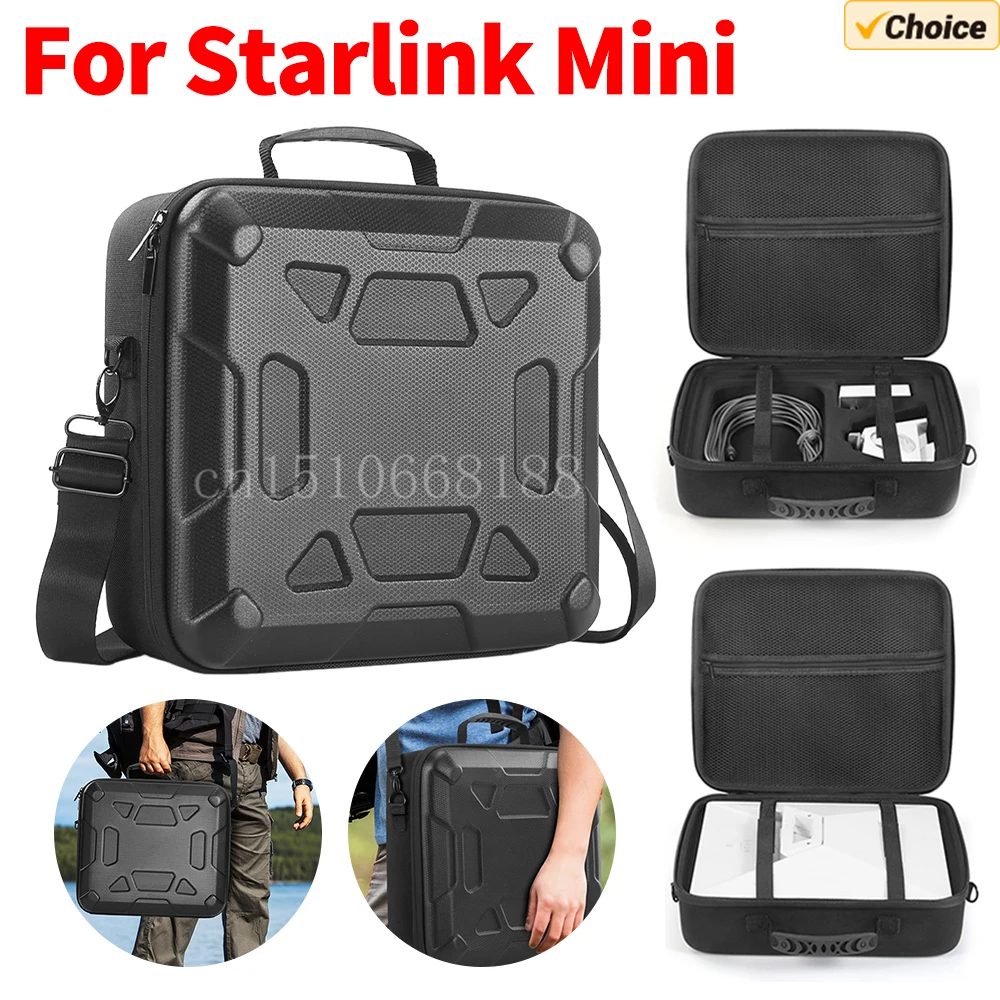 For Starlink Mini Ultra-Light Protect Case Anti-Scratch Storage Box Portable Travel Carry Bag Power Cord Storage Handbag