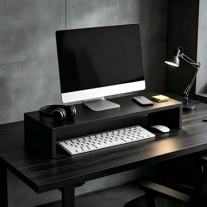 Ergonomic Laptop Stand Monitor Riser Stand With Keyboard Storage Desk Organizer Holder