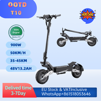 OOTD T10 City Scooter Electric Scooters 900W cutting edge 48V13AH Large electric scooters 11 inch LED Tire E-scooter tire
