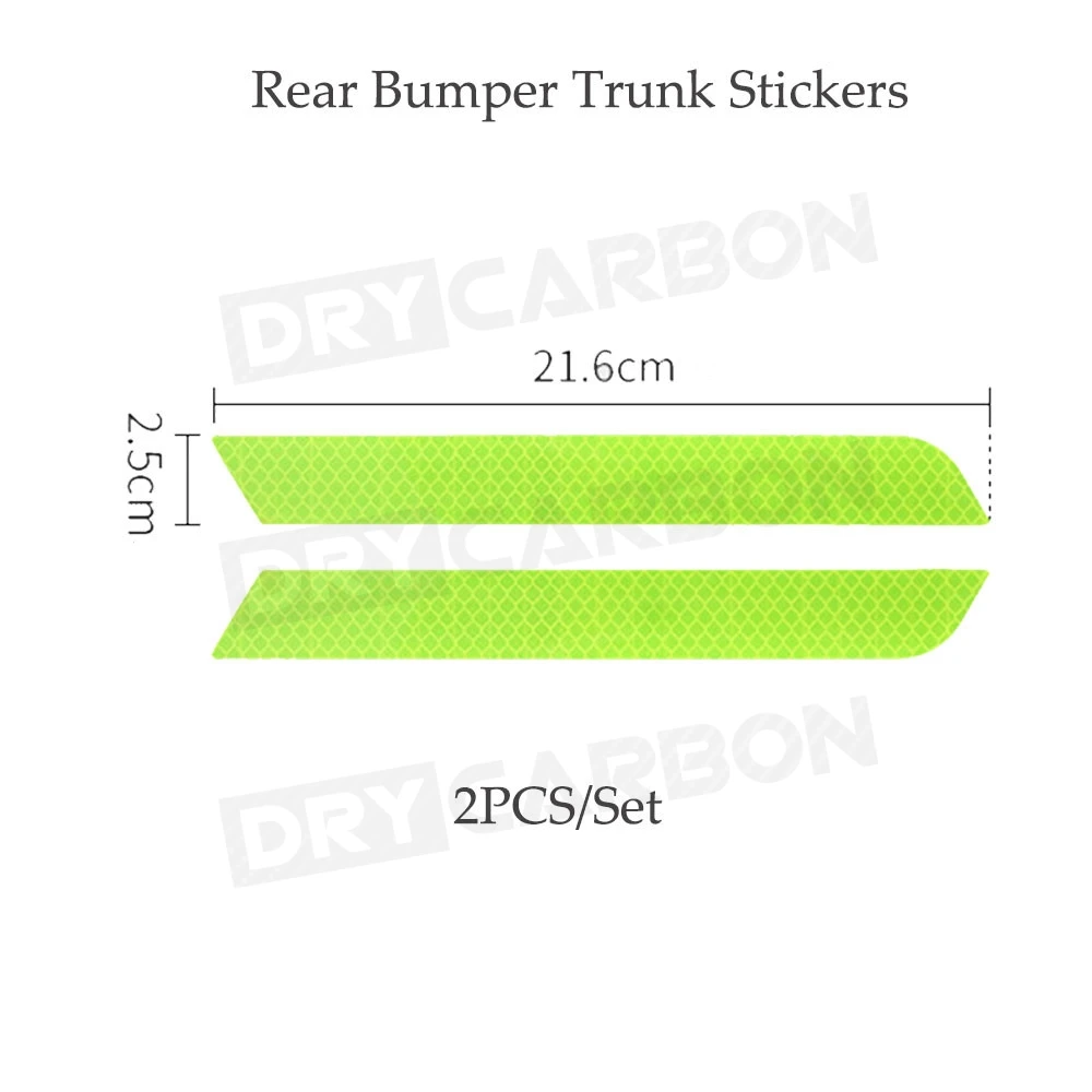 Car Bumper Reflective Warning Strip Stickers Wheel Rim Eyebrow Warn Light Reflector Protective Sticker Scratch Paster Body Kits