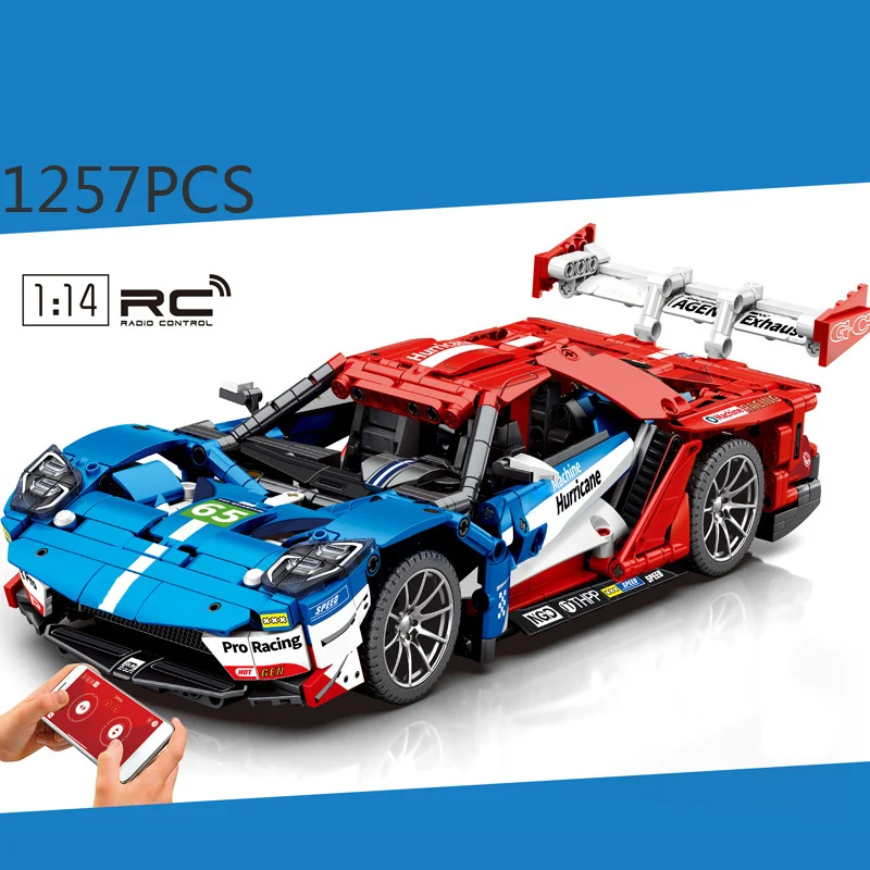 

Technical Building Block 1:14 Scale America Rc Super Sport Car GT Supercar Model Radio 2.4ghz Remote Control Vehicle Brick Toy