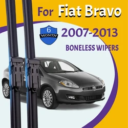 For Fiat Bravo  2007-2013 Car Front Wiper Soft Rubber Wiper Windshield HD Quiet Clean Window Car Rain Brush 24''+18''