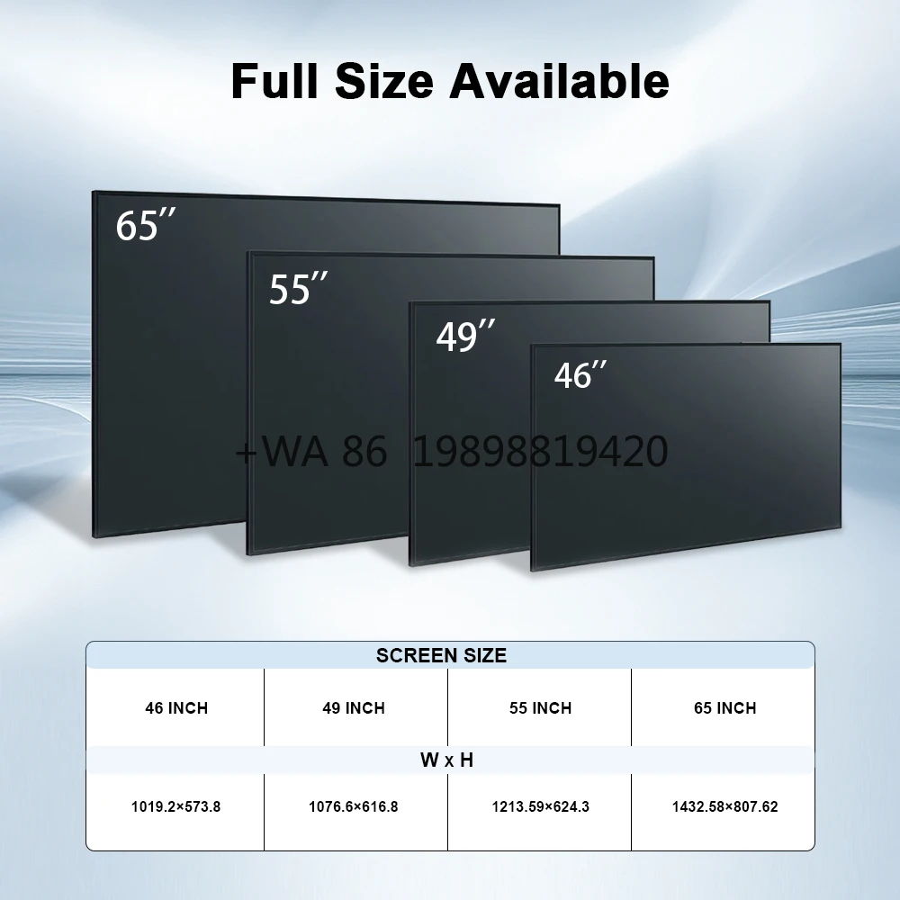46 49 55 65 Inch LCD Video Wall Digital Signage Display Screen 2x2 3x3 Panel Configuration for Indoor Commercial Advertising