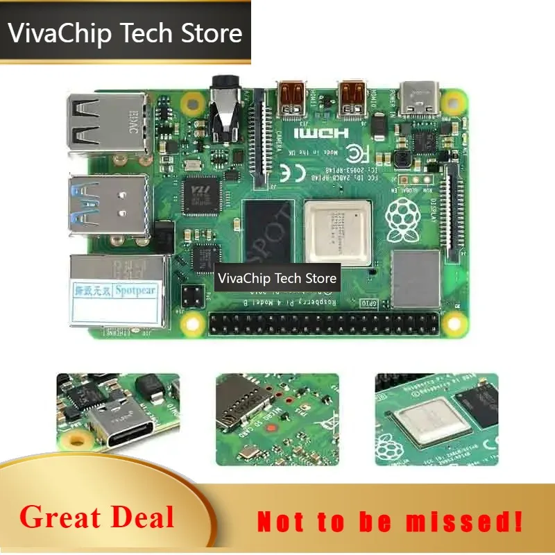 VivaCTRaspberry Pi 4 Model B 4B 2GB 4GB 8GB RAM PI4B Bundle Option