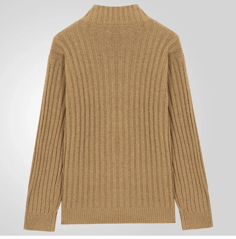 Cardigan da uomo colletto alla coreana maglioni cappotto lavorato a maglia manica intera monopetto maglia solida punto aperto cappotti casual autunno inverno