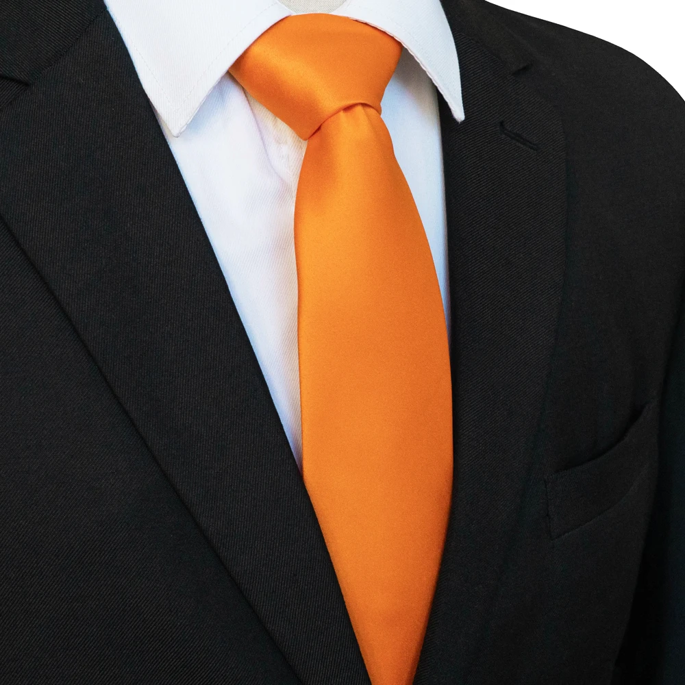 KAMBERFT Klassische Neue 8cm Krawatten für Herren, Einfarbige Krawatte in Rosa, Rot, Gelb, Satin-Krawatten für Geschäft, Hochzeit, Party, Geschenk – Detail 12