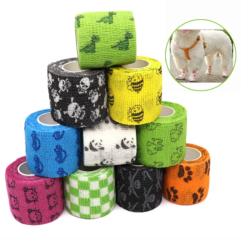 Pet Outing Tool For Preventing Foot Dirt Dog And Cat Self-adhesive Foot Covers Pet Supplies 6pcs Breathable Elastic Bandages