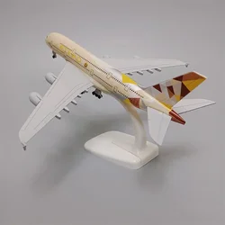 20cm stopu metali powietrza ETIHAD AIRBUS 380 A380 linii lotniczych Model samolotu odlewane samolot Model samolotu w podwozia kół