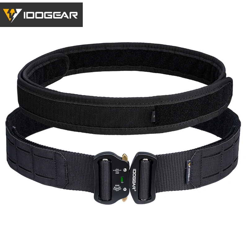 IDOGEAR 2 Zoll Taktischer Gürtel mit 1,75 Zoll Innengürtel Schnellverschluss Metallschnalle MOLLE Lasergeschnittene Herrengürtel 3415 – Detail 5