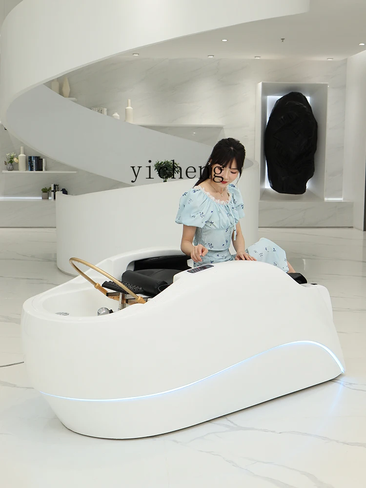 ZC Massage Shampoo Bed Head Treatment Water Circulation Fumigation Hair Salon Flushing Bed Automatic Electric Shampoo Bed