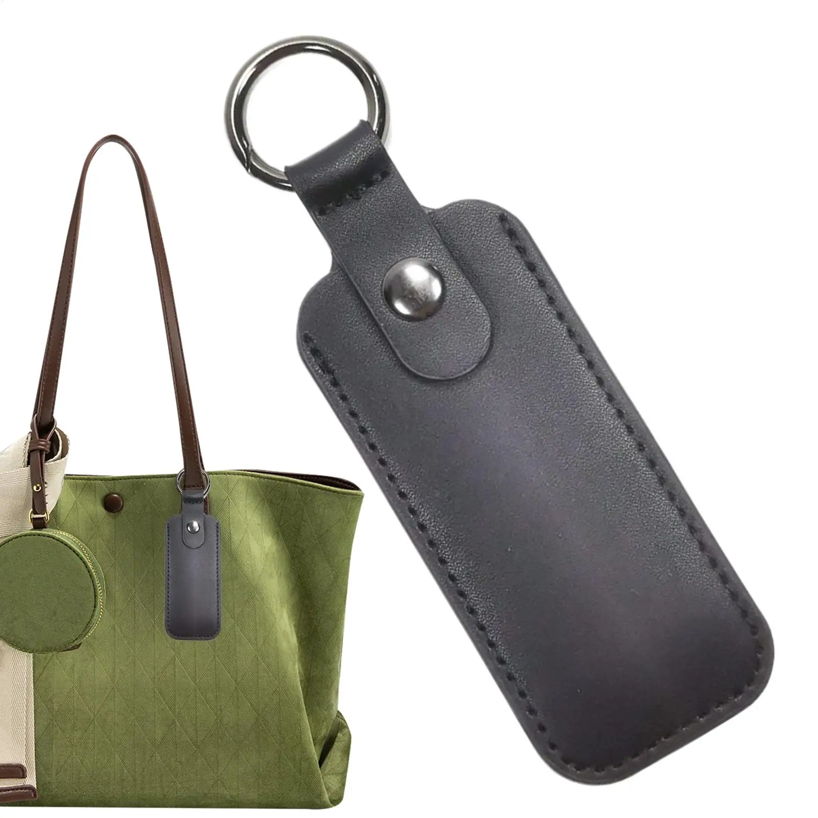 

Leather U Disk Pouch Key Ring Holder USB Flash Drive Storage Bag Pendrive Protective Cover Memory Stick Case