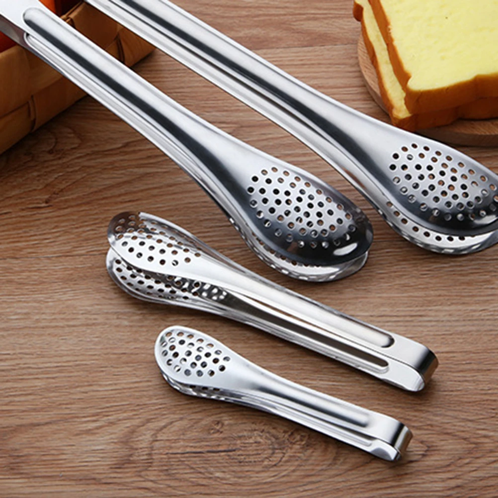 

Stainless Steel Bbq 12 Inches Heat Resistant Kitchen Tongs Grade Salad Tongs Ergonomic Design Corrosion