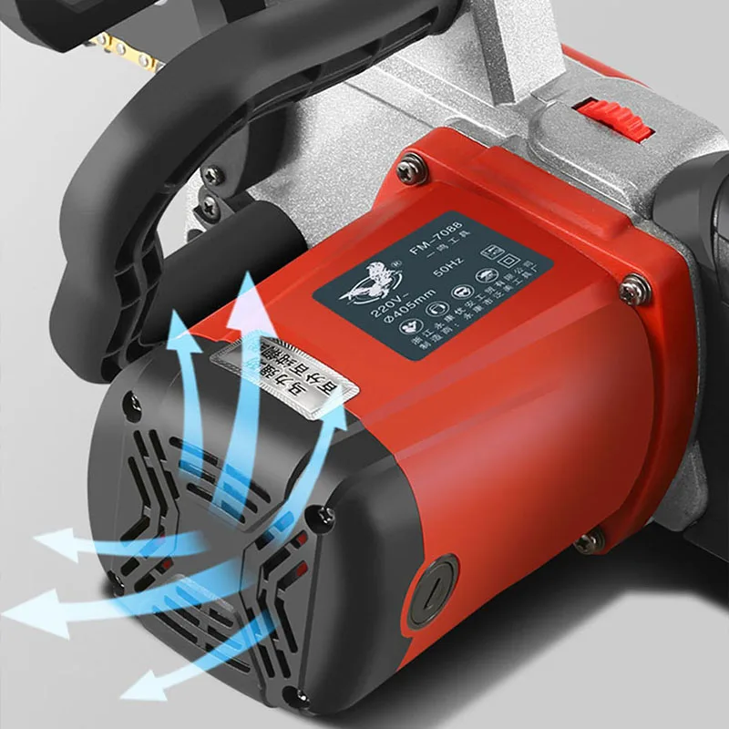 220V handheld AC Household Brushless Electric Chain Saw 12Inch Electric Chain Saw Garden Woodworking Pruning Power Tool
