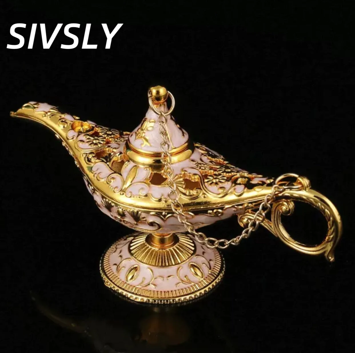 

Aladdin's lamp jewelry box exquisite wish lamp jewelry storage box 1,001 Nights blessing luxurious style handicraft display