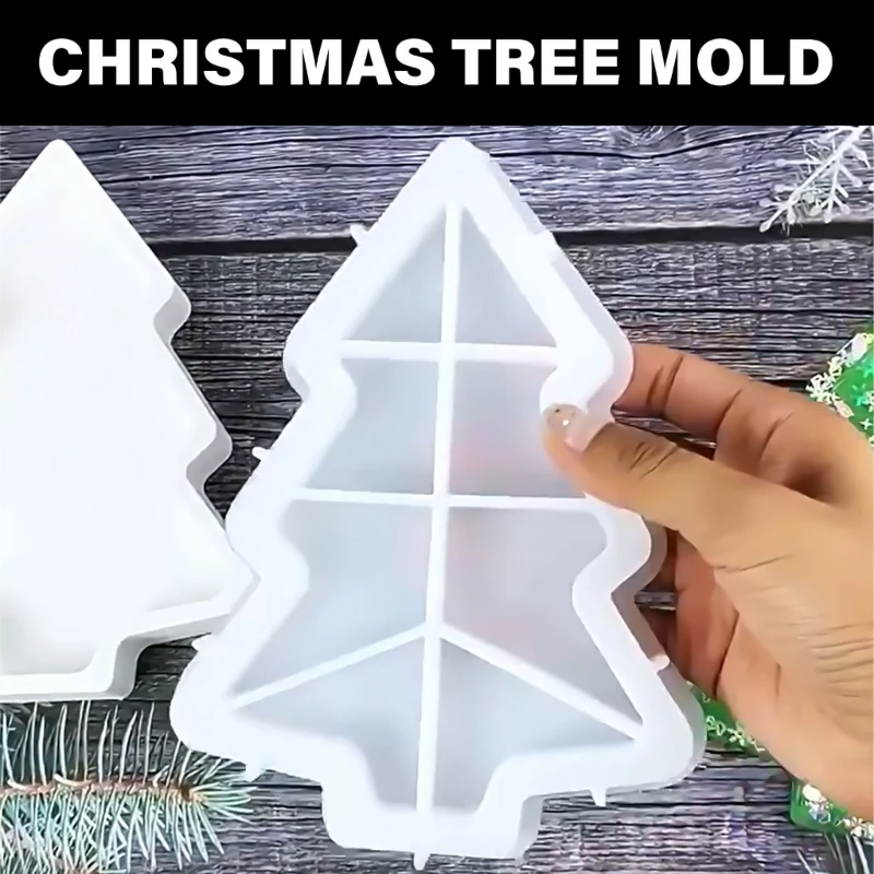 Christmas Tree Shaped Tray Silicone Mold Epoxy Resin Jewelry Dish Mould Serving Platter Mold Stylish Home Decoration