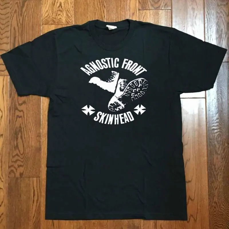 

Agnostic Front Skinhead Punk Band Black T Shirt SweaT s Size S