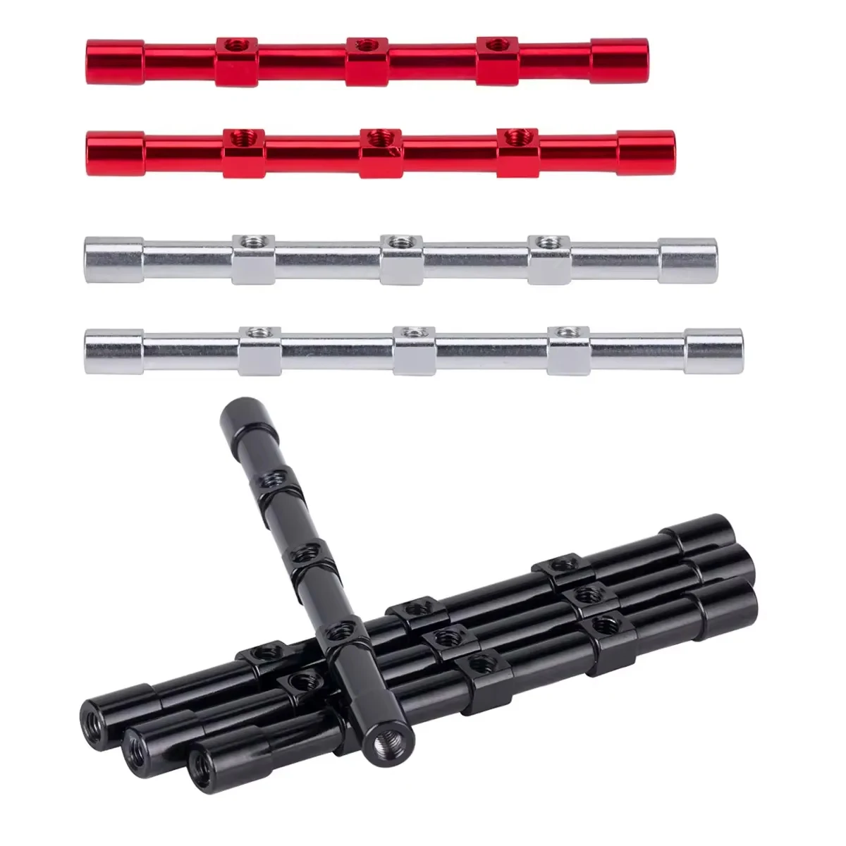 Aluminum Body Mount Crossbar Braces 67/70/75/78mm for 1/10 RC Car SCX10 TRX4 90046 Gspeed V4 LCG Rigs Sporty Comp Builds DIY