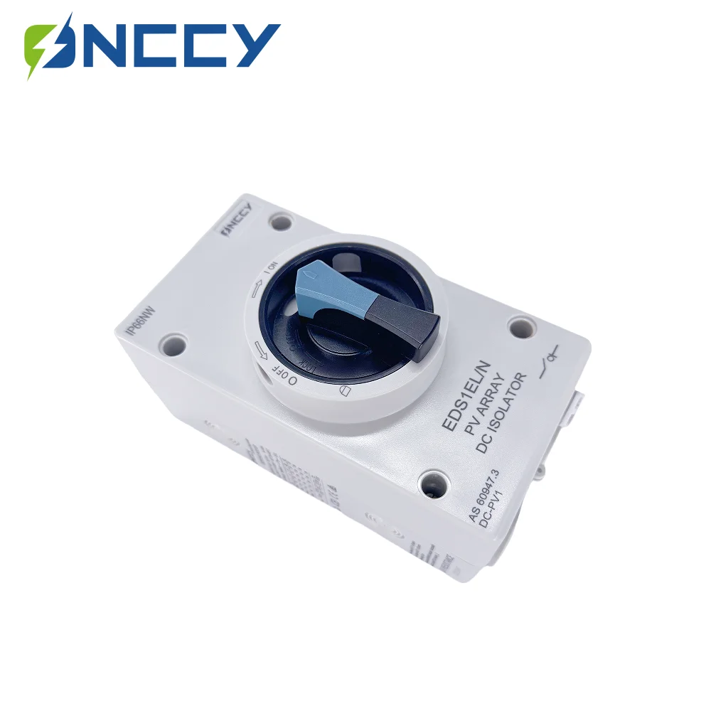 ONCCY Waterproof IP66 Solar Disconnect Switch 4Pole DC1500V 32Amp Isolator Solar Switch with Enclosure for Rooftop Solar Systems