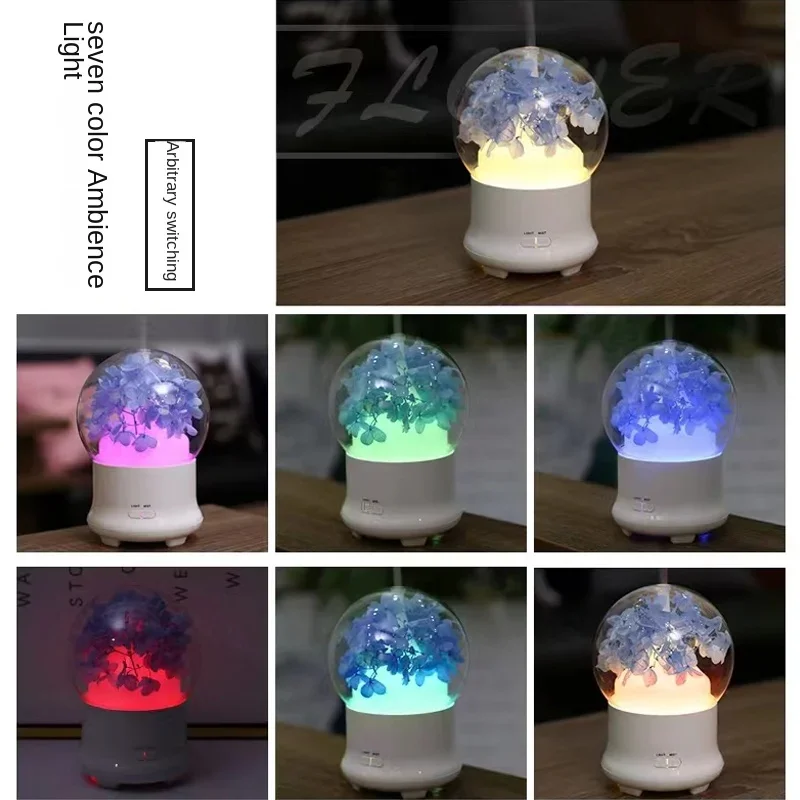 Aromatherapy Essential Oil Diffuser Ultrasonic Mini Air Humidifier Cool with 7 Color LED Light for Bedroom Home difusor